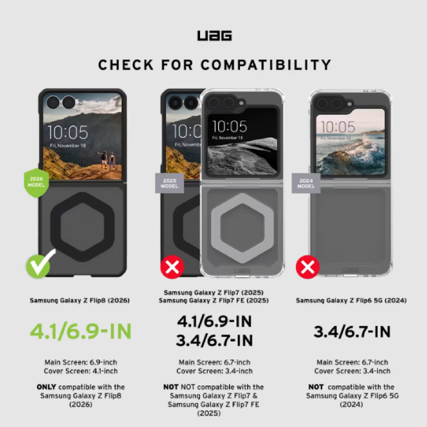 UAG Mouve Case for Samsung Galaxy Z Flip8 Magnetic Case Military Drop Protection