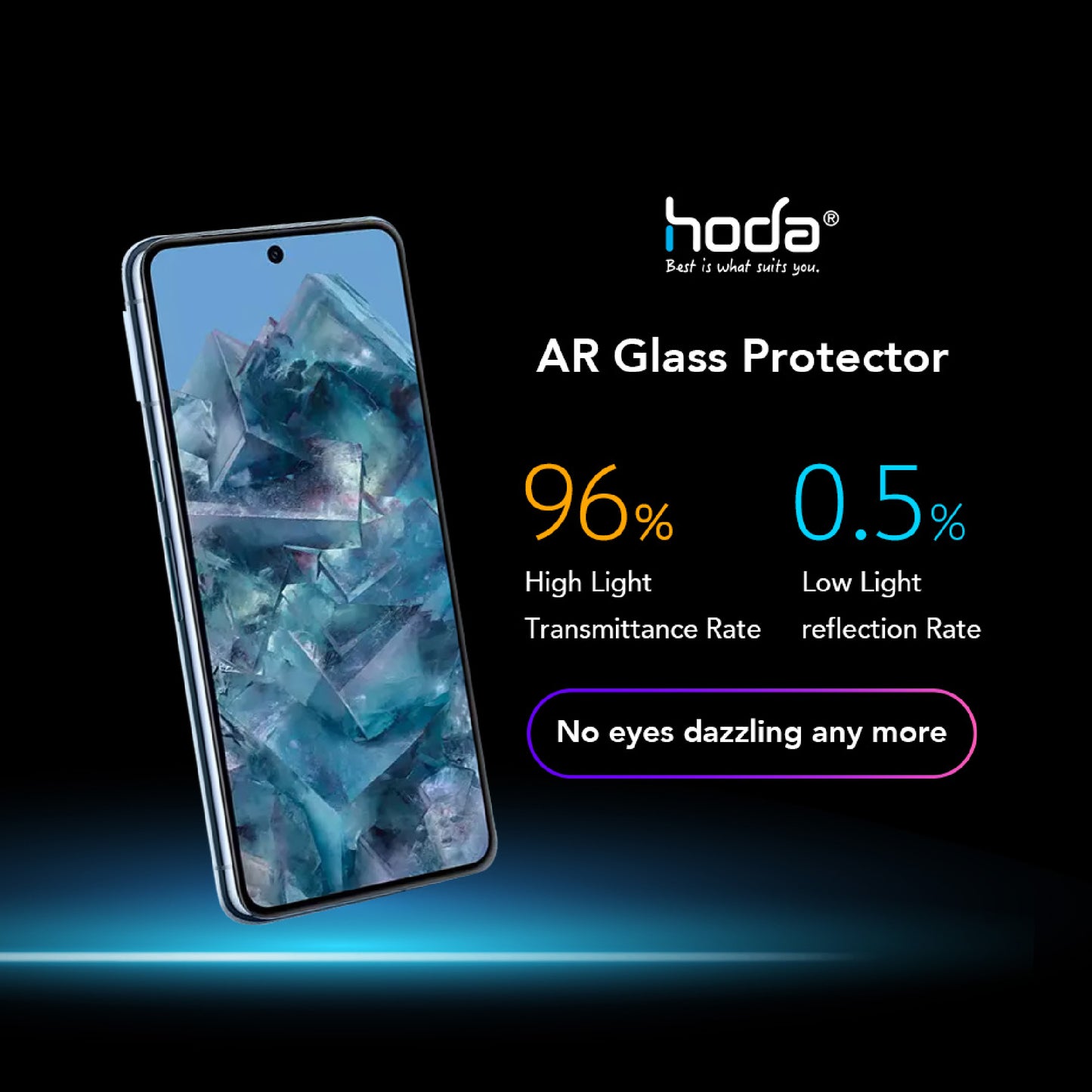 Hoda Anti-Reflection Tempered Glass Screen Protector for Samsung Galaxy Z Fold 8 Ultra (Front Screen) Case Friendly
