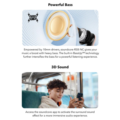 SOUNDCORE R50I NC By Anker Noise Cancelling Wireless Bluetooth Earbuds