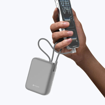 MAZER PowerCharge Nano Duo 10,000mAh PD35W Power Bank with Built-in Dual USB-C Cables CCC Certified