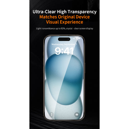 Hoda 3D Full Glue Clear Glass Screen Protector for iPhone 17 Pro Max / 17 Pro with Dust-Free Helper