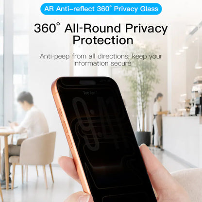 Hoda 360° Anti-Peeper ( Privacy 4 ways ) with Anti-Reflection Full Coverage Screen Protector for iPhone 18 Pro Max / 18 Pro