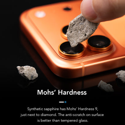 Hoda Sapphire Lens Protector ( Stainless Steel ) + Lens Base ( Glass ) for iPhone 17 Pro Max / 17 Pro