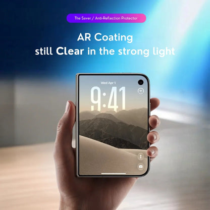 Hoda 2.5D UltraClear Privacy (2-way) with Anti-Reflection Tempered Glass Screen Protector for iPhone Duo ( Front Screen ) Case Friendly No Helper