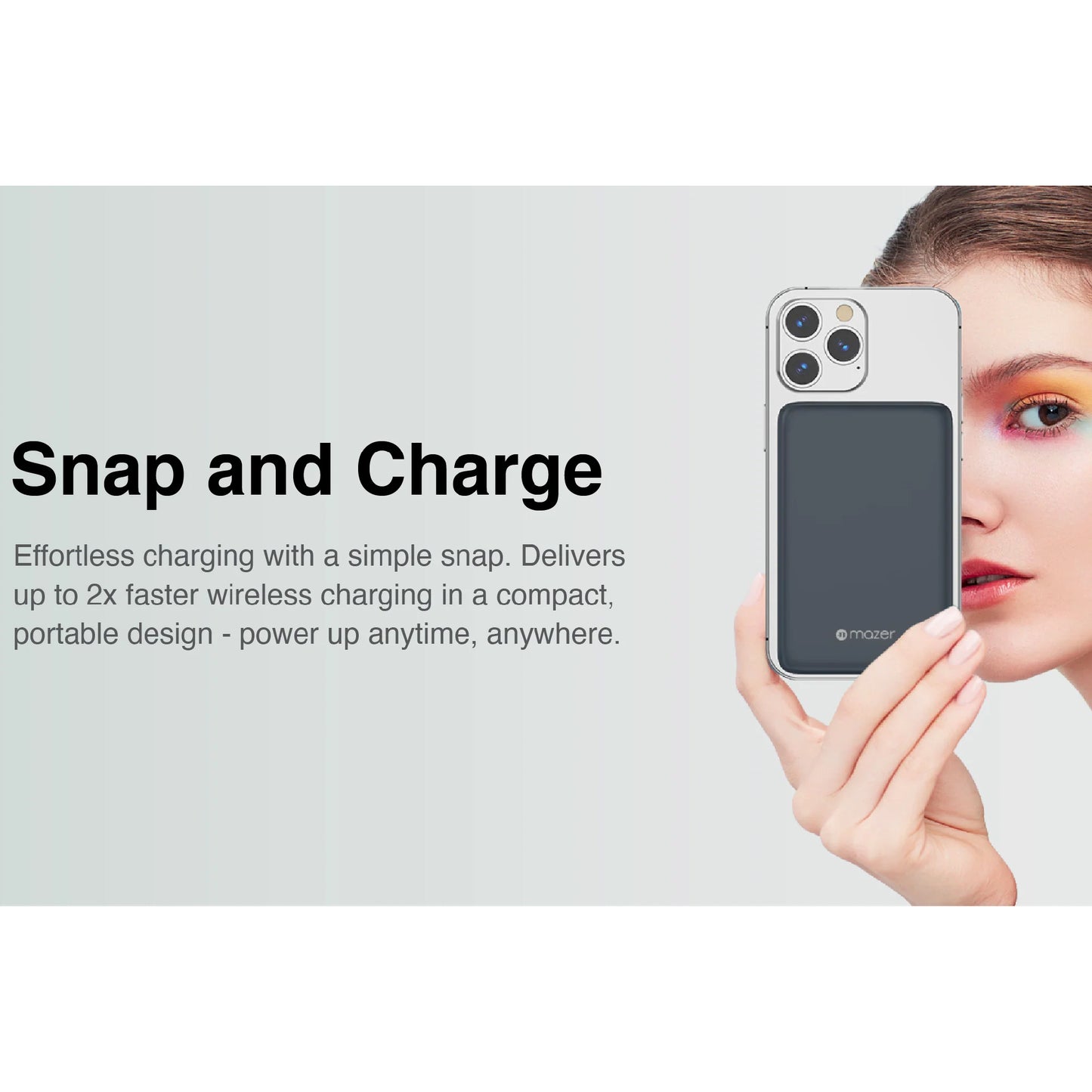 MAZER MagAir 21 - Qi2 Certified Ultra Slim Magnetic Power Bank 10000mAh 15W
