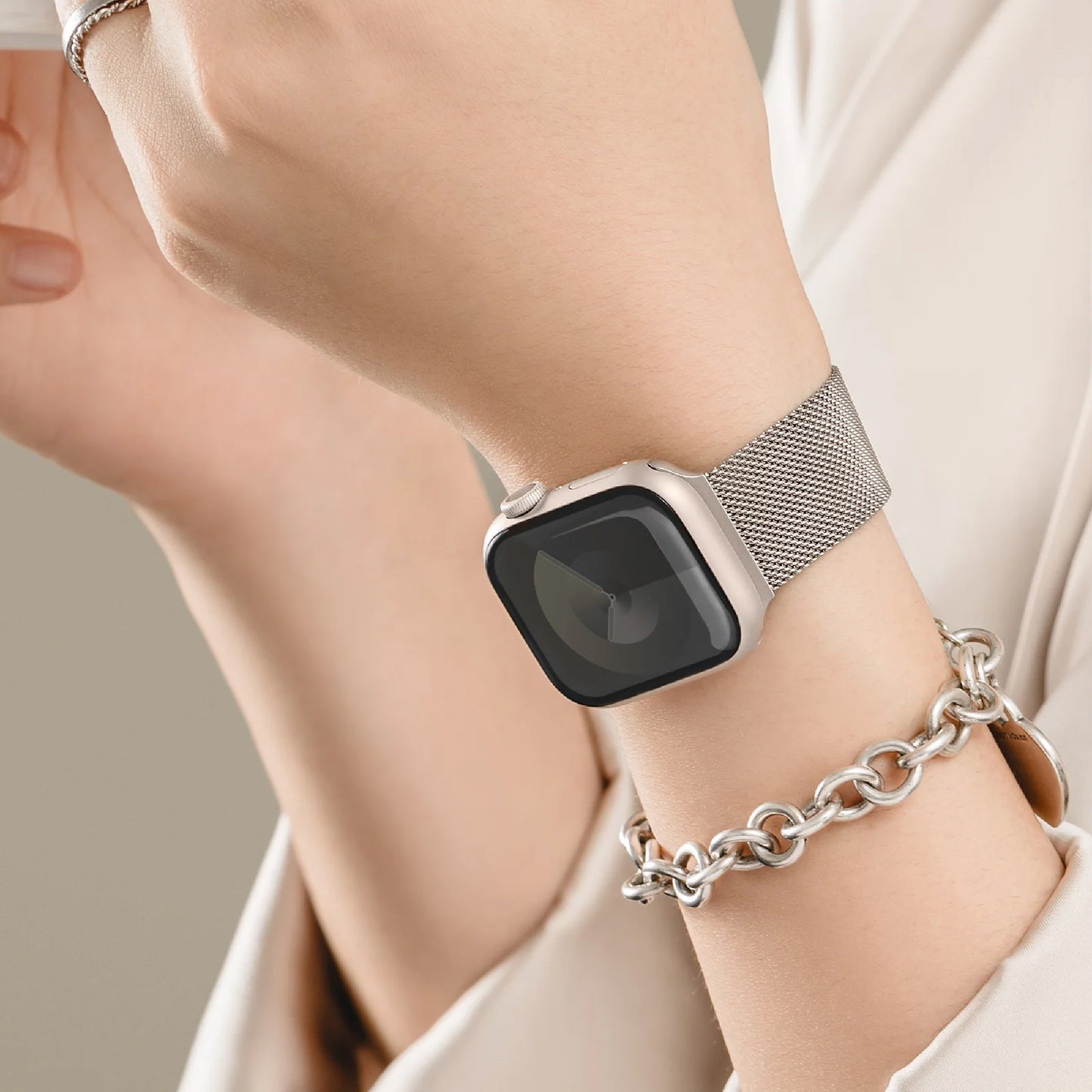 MAGEASY Milanese Stainless Steel Watch Loop for Apple Watch 49mm / 46mm / 45mm / 44mm / 42mm / 41mm / 40mm