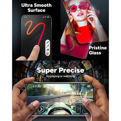 ZAGG Glass Plus Screen Protector for Samsung Galaxy A15 / A25 / A35 / A55 - 3X Shatter Resistance with EZ Apply Frame