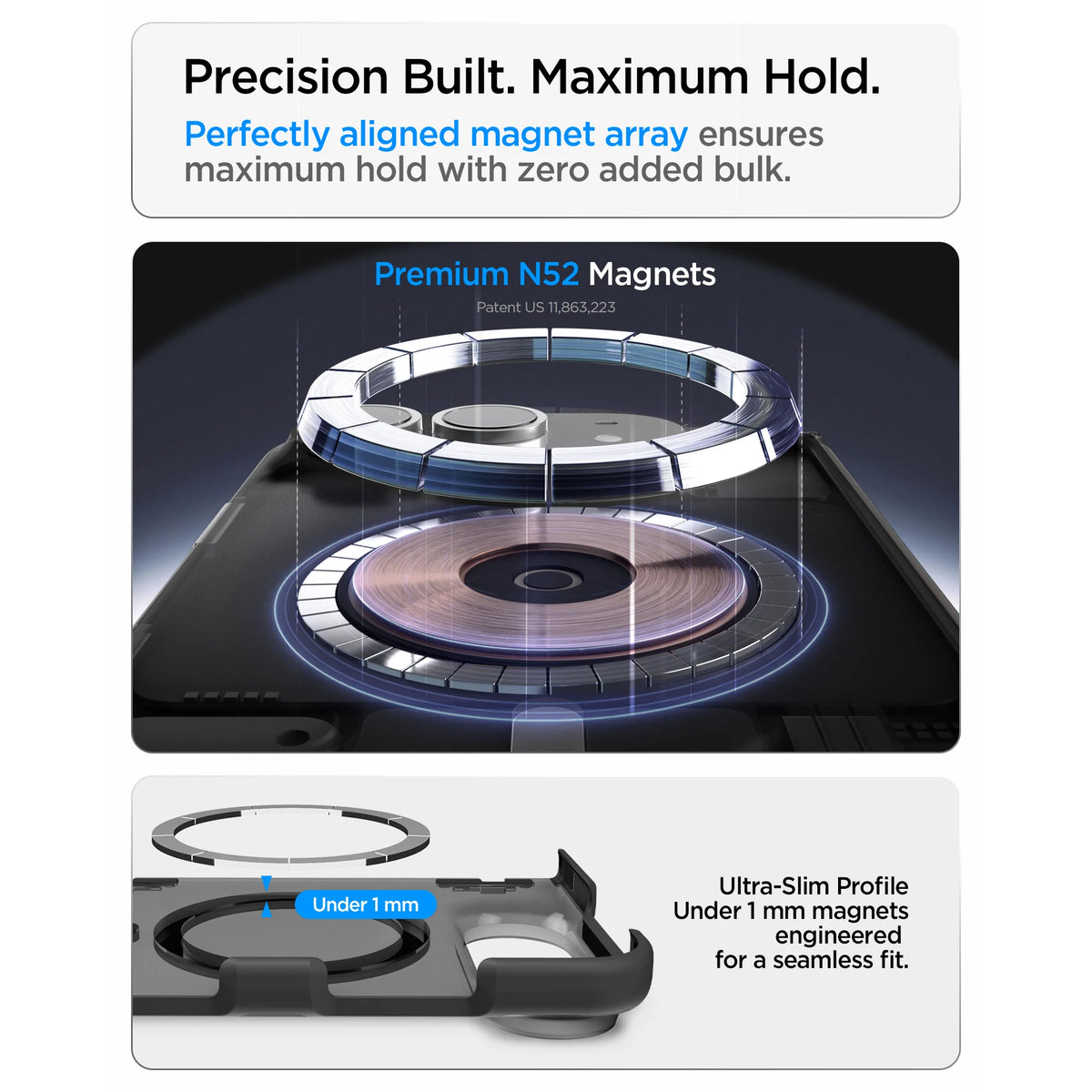 Spigen Ultra Hybrid Pro MagFit Magnetic Case for iPhone Duo Full Hinge Protection