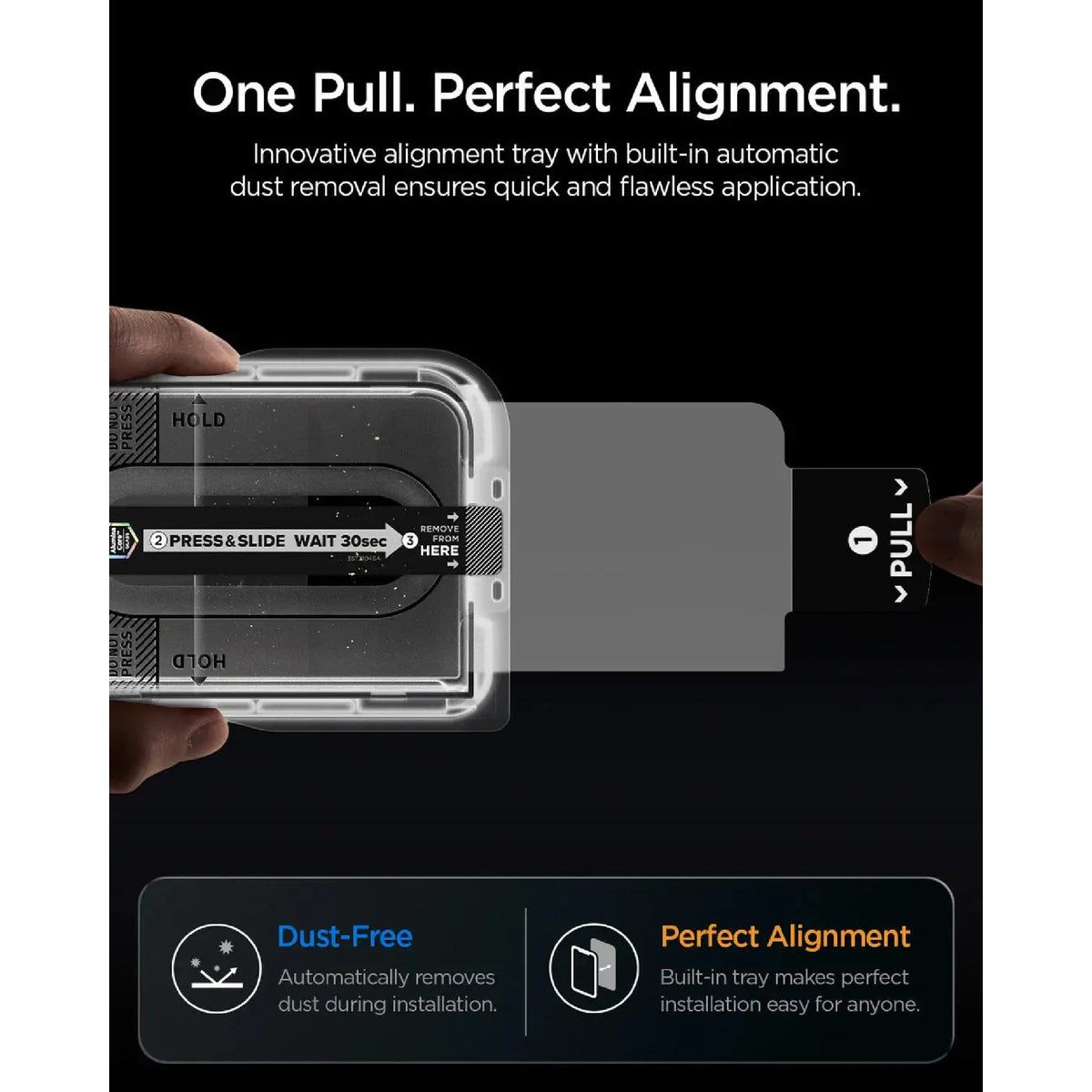 [2 Pack] Spigen Glas.tR EZ Fit Pro HD for iPhone Duo ( Front Screen Only ) with Auto-alignment Installation Kit