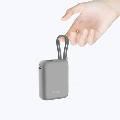 MAZER PowerCharge Nano Duo 10,000mAh PD35W Power Bank with Built-in Dual USB-C Cables CCC Certified