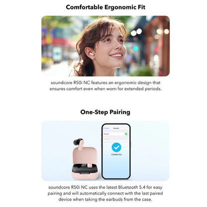 SOUNDCORE R50I NC By Anker Noise Cancelling Wireless Bluetooth Earbuds