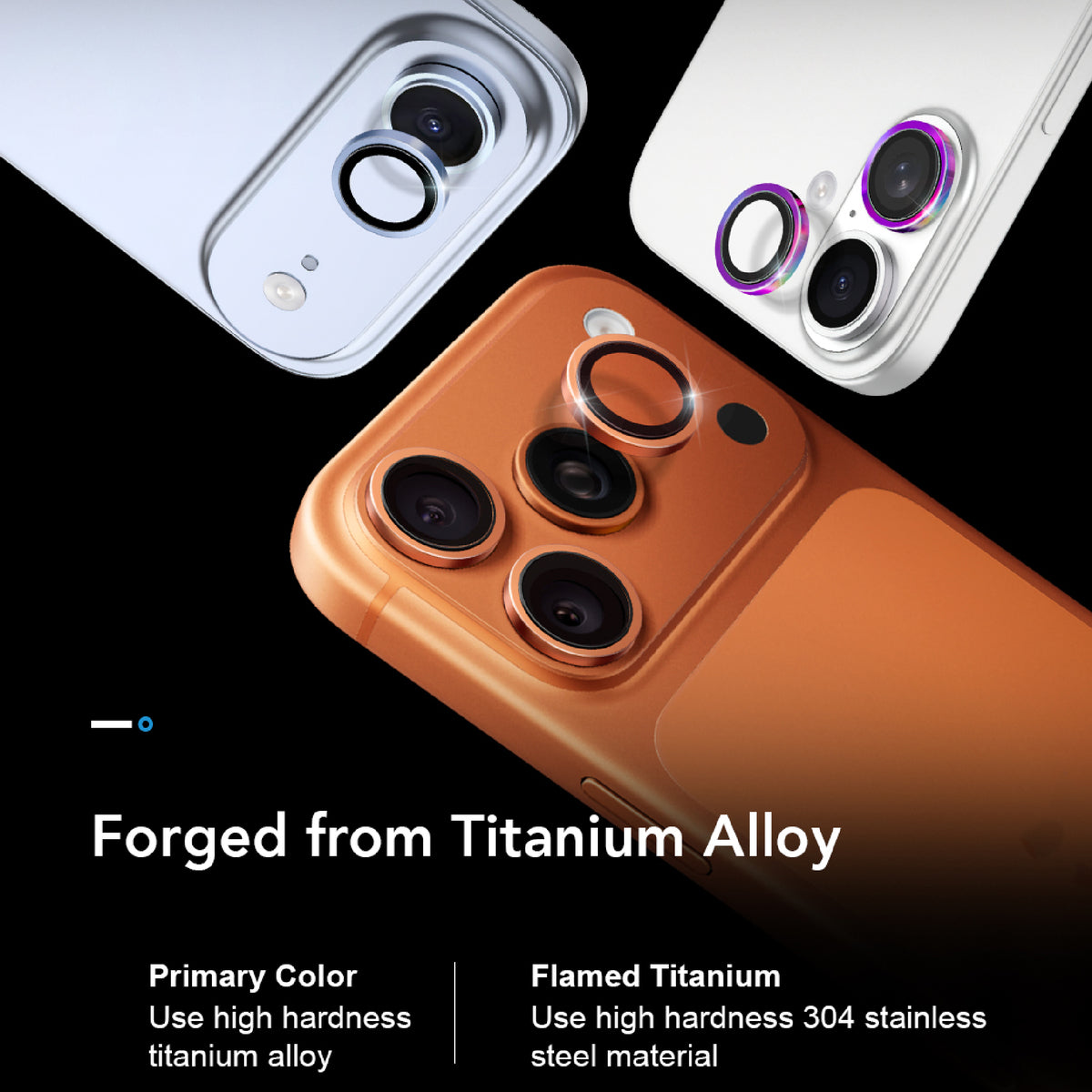 Hoda Sapphire Stainless Steel Lens Protector for iPhone Duo ( 2 pieces / set )