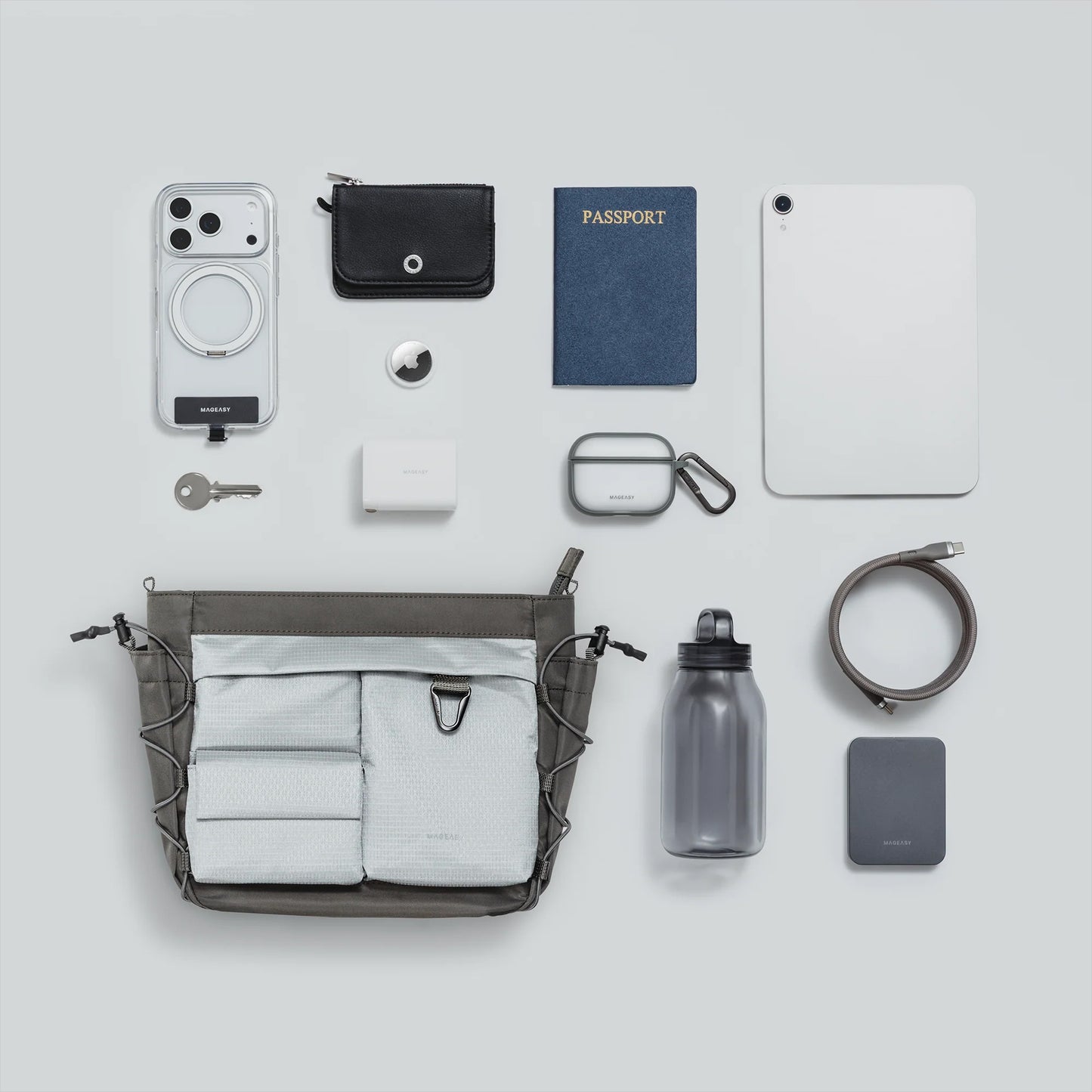 MAGEASY 3L RELAY Sacoche Utility Crossbody Bag + 25mm Charging Strap