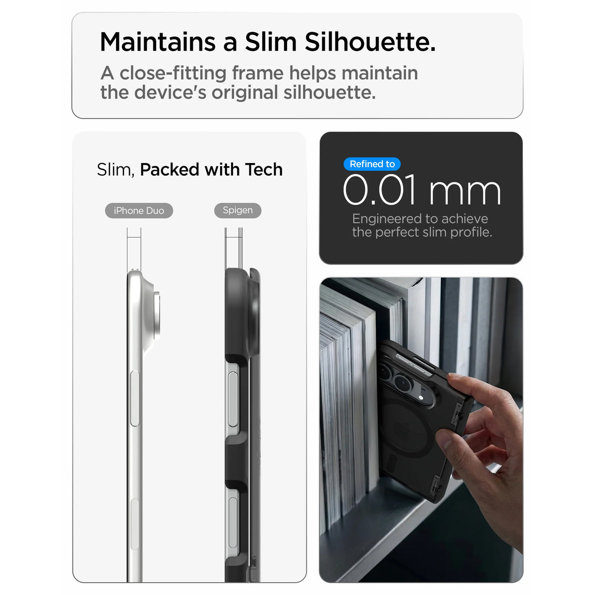 Spigen Ultra Hybrid Pro MagFit Magnetic Case for iPhone Duo Full Hinge Protection