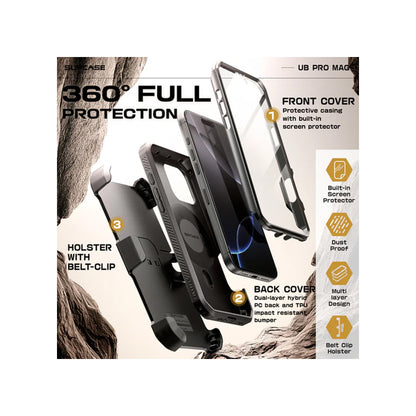 SUPCASE Unicorn Beetle PRO MAG for iPhone 16 Series - Built-in Screen Protector and Kickstand - Forexengineer -Malaysia