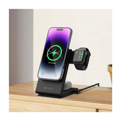 MAZER Mag Trifold Magnetic & Qi2 3-in-1 Foldable Wireless Charger - MagSafe Compatible - Forexengineer -Malaysia