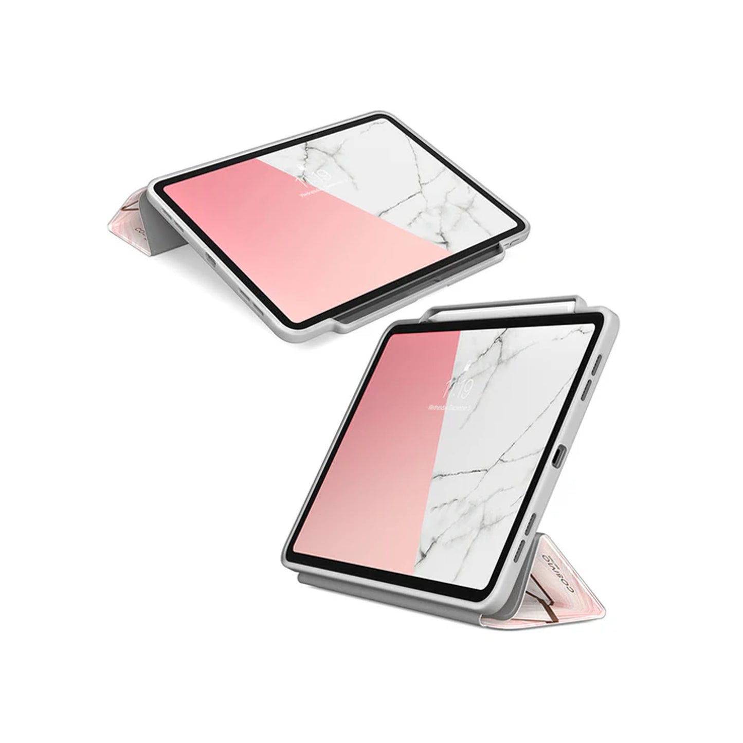 i-Blason Cosmo Case for iPad Air 11" / Air 13" ( 2024 ) M2 With Build In Built-in screen protector and Apple Pencil Holder - Marble