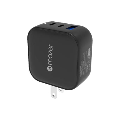 Mazer GaNPrestige 66W GaN Wall Charger with Travel Pins (3 Ports) with 1.5M USB-C Cable - Forexengineer -Malaysia