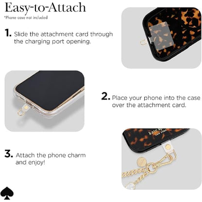 Kate Spade Phone Charm with Anchor Card Universal Wrist Strap - Set in Stone