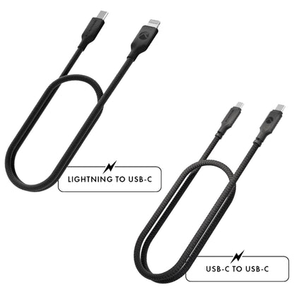 Caudabe ChargeFlex Cable PD 100W for USB-C to USB-C / USB-C to Lightning - 2 Meters - Forexengineer -Malaysia- 602573784709-672975694609-658580974992-658580975005