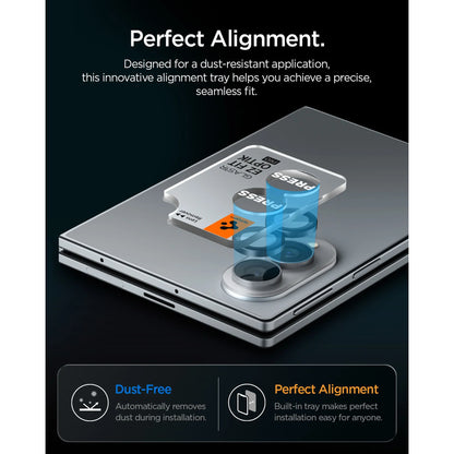 [2 Pack] Spigen Glas.tR EZ Fit Optik Pro HD Camera Lens Protector for Samsung Galaxy Z Fold 8