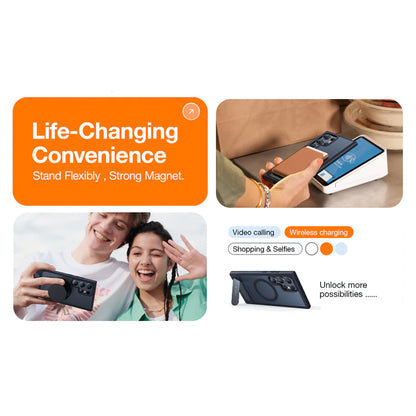 TORRAS UPRO Pstand Magsafe Case for Samsung Galaxy S24 Ultra - Build-in Stand - Forexengineer -Malaysia- 6938075664473-6938075664480