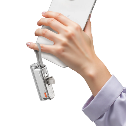 Sharge Flow Mini 2 - Swappable USB-C & Lightning Connector with Built-in USB-C Cable