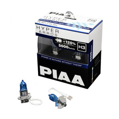 [1 Year Warranty] PIAA Hyper Arros 5000k Halogen Bulb H1 / H3 / H4 / H7 / H8 / H11 / HB3 / HB4 - 2 pcs Bulb - Forexengineer -Malaysia- 4960311043577-4960311043607-4960311043591-4960311043584-4960311043614-4960311043621-4960311043638