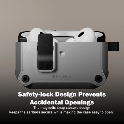 SwitchEasy Rugged Shield Case for AirPods Pro 2 / AirPods Pro 1 with Safety-lock Design