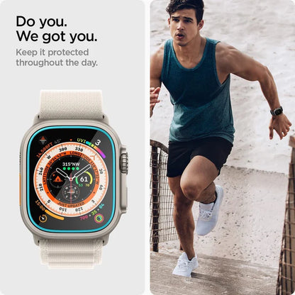 Spigen Apple Watch Ultra / Ultra 2 49mm Glas.tR Ezfit (2pack) - Forexengineer -Malaysia- 8809811869736