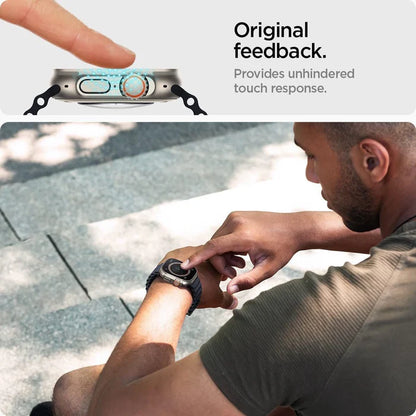 Spigen Apple Watch Ultra / Ultra 2 49mm Glas.tR Ezfit (2pack) - Forexengineer -Malaysia- 8809811869736