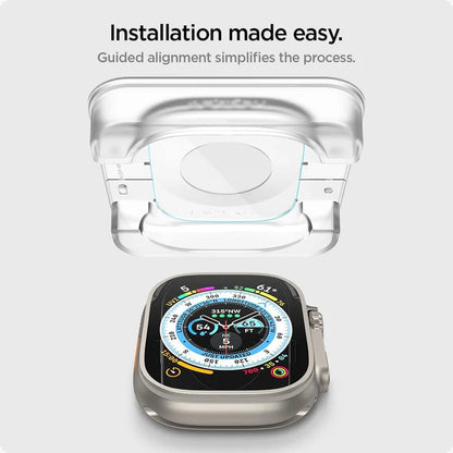 Spigen Apple Watch Ultra / Ultra 2 49mm Glas.tR Ezfit (2pack) - Forexengineer -Malaysia- 8809811869736