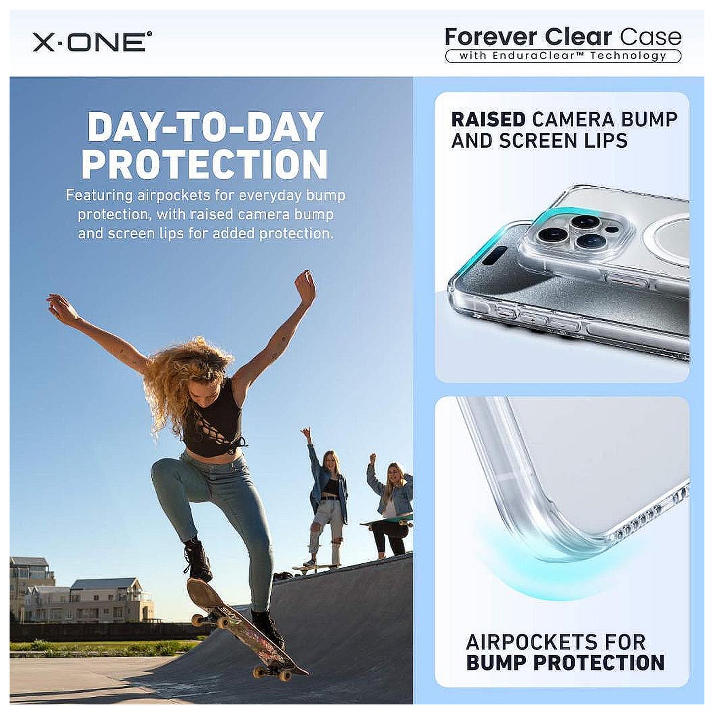 X.One Forever Clear ( Anti-Yellowing ) Phone Case for iPhone 15 and 14 Series - Magsafe Compatible