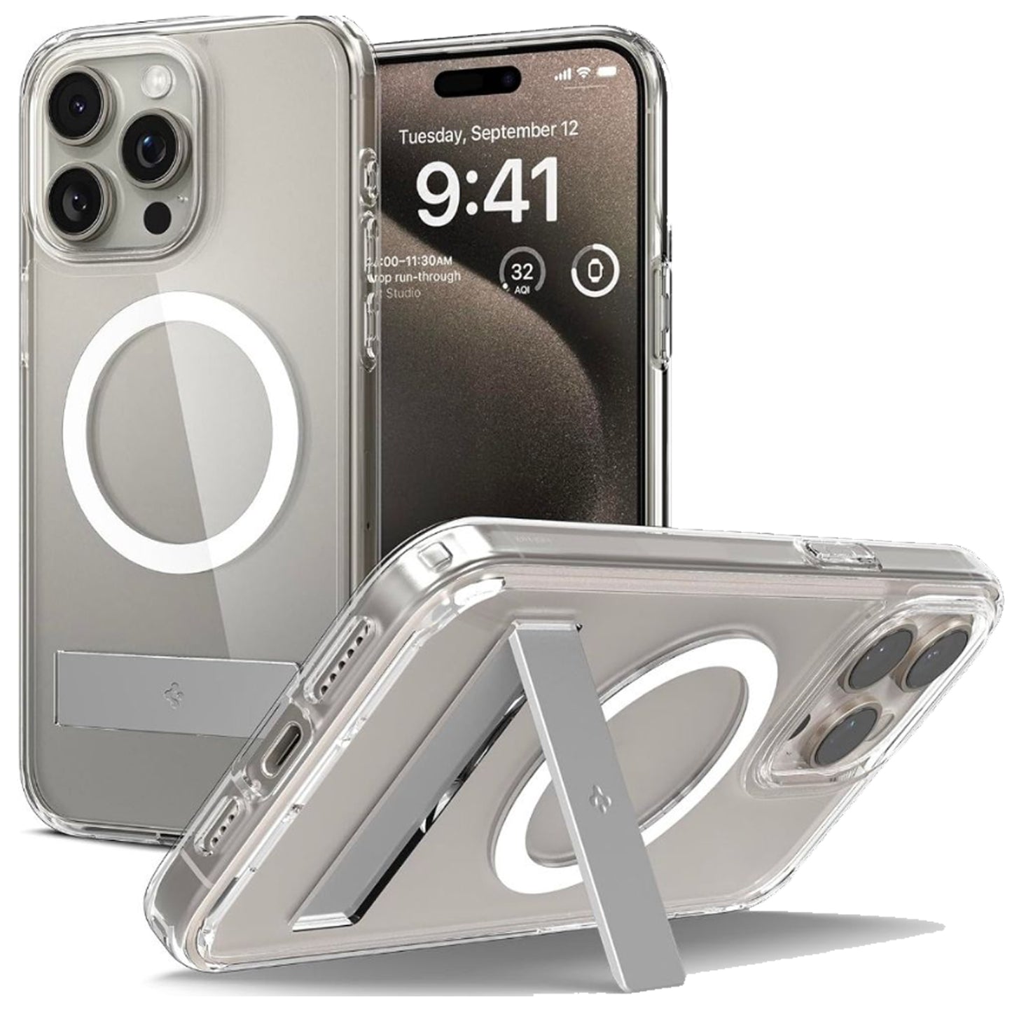 Spigen Ultra Hybrid S MagFit for iPhone 15 Series - With Kickstand and Magsafe Compatible