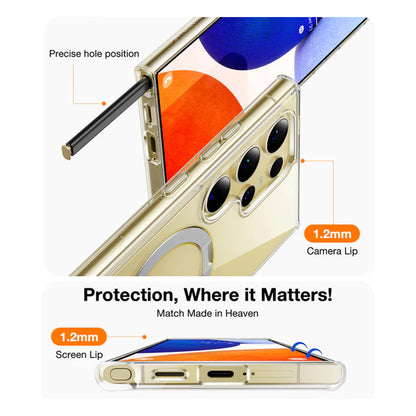 TORRAS UPRO Ostand Clear Case for Samsung Galaxy S24 Ultra - Magsafe Compatible - Forexengineer -Malaysia- 6938075665845