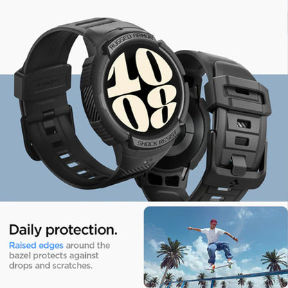 [ Case and Band ] Spigen Rugged Armor Pro for Samsung Watch - Black - Forexengineer -Malaysia- 8809896748018-8809896748049-8809896748117-8809811867268-8809811868197-8809811868241-8809896748070