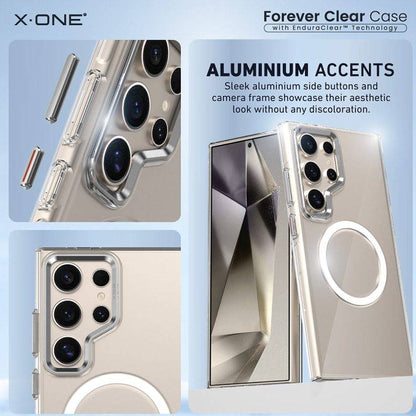 X.One Forever Clear ( Anti-Yellowing ) Phone Case for Samsung Galaxy S24 Series - Magsafe Compatible - Forexengineer -Malaysia- 656575775439-656575775448-656575775425