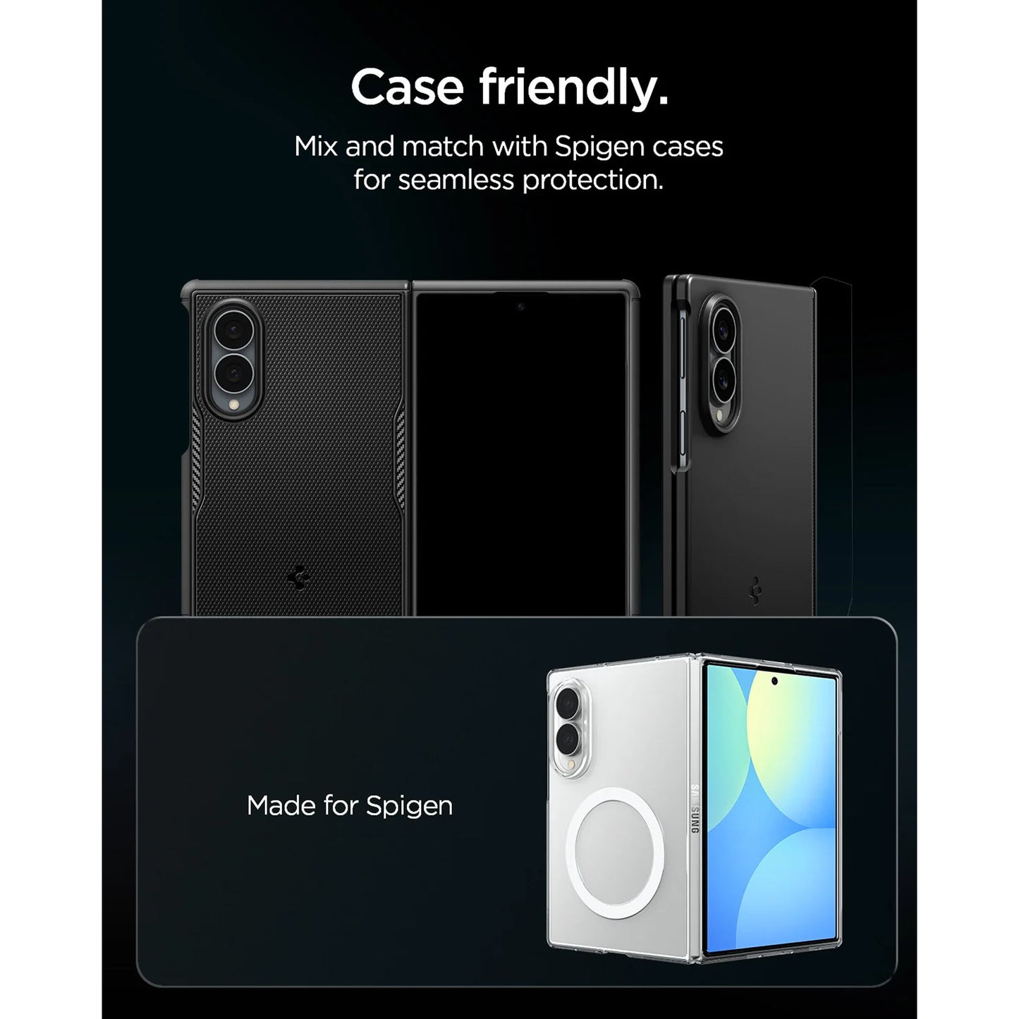 [2 Pack] Spigen Glas.tR EZ Fit Optik Pro HD Camera Lens Protector for Samsung Galaxy Z Fold 8