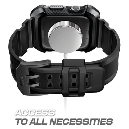 Supcase Unicorn Beetle Pro Rugged Protective Case and Wristband for Apple Watch Ultra / Ultra 2 ( 49mm ) with 2 Pack Glass - Black - Forexengineer -Malaysia- 843439120921