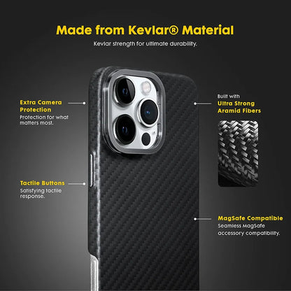 LAUT Kev Protect Aramid Fiber Magnetic Case for iPhone 18 Pro Max / 18 Pro / 17 Pro Max / 17 Pro