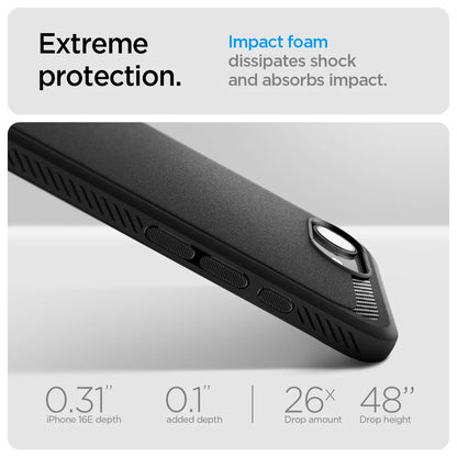 Spigen Rugged Armor MagFit Case for iPhone 17e / 16e - Slim Magnetic Case