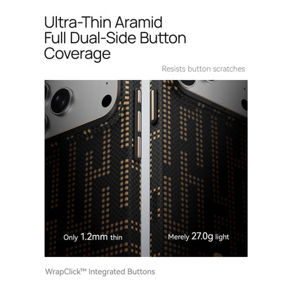 RAPTIC Aramid Skin Magnetic Case for iPhone 18 Pro Max / 18 Pro / 17 Pro Max / 17 Pro with Camera Control Buttons