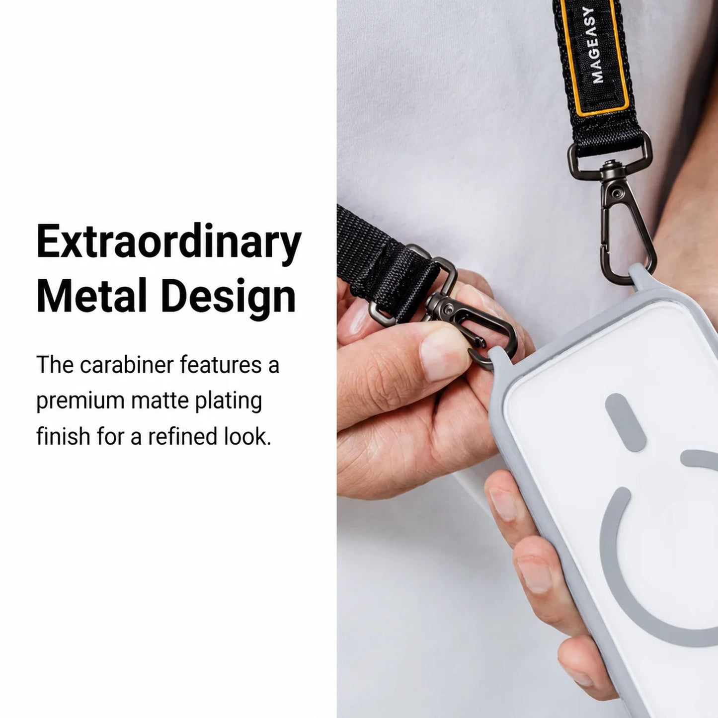 MAGEASY ROVER Utility Strap Dual Clip + Strap Card - Multiple Loops for Hands-free Carrying