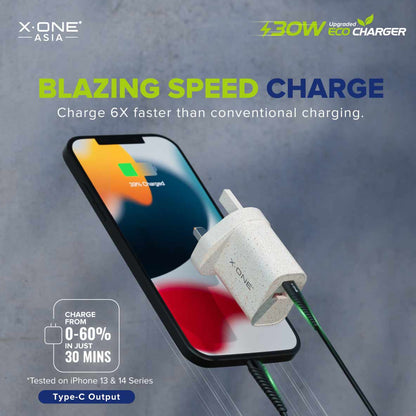X.One Eco Charger 30W PD 3.0 & QC 4+ Dual Port Fast Charger Adapter Wall Charger - Forexengineer -Malaysia- 6487922958987