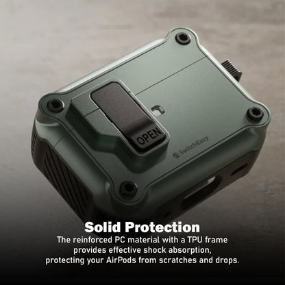 SwitchEasy Rugged Shield Case for AirPods Pro 2 / AirPods Pro 1 with Safety-lock Design