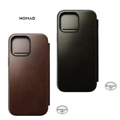 Nomad Modern Leather Folio Case for iPhone 16 Series - MagSafe Compatible - Forexengineer -Malaysia