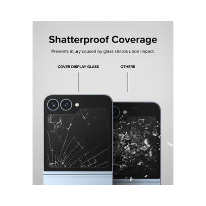[2 PACK] Ringke Cover Display Tempered Glass for Samsung Galaxy Z Flip 6 - Clear - Forexengineer -Malaysia- 8809961787058