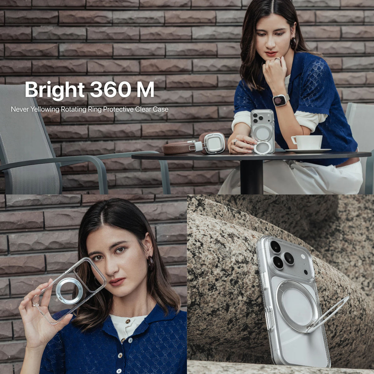 MAGEASY Bright 360 M Never Yellowing Protective Clear Magnetic Case for iPhone 18 Pro Max / 18 Pro / 17 Pro Max / 17 Pro