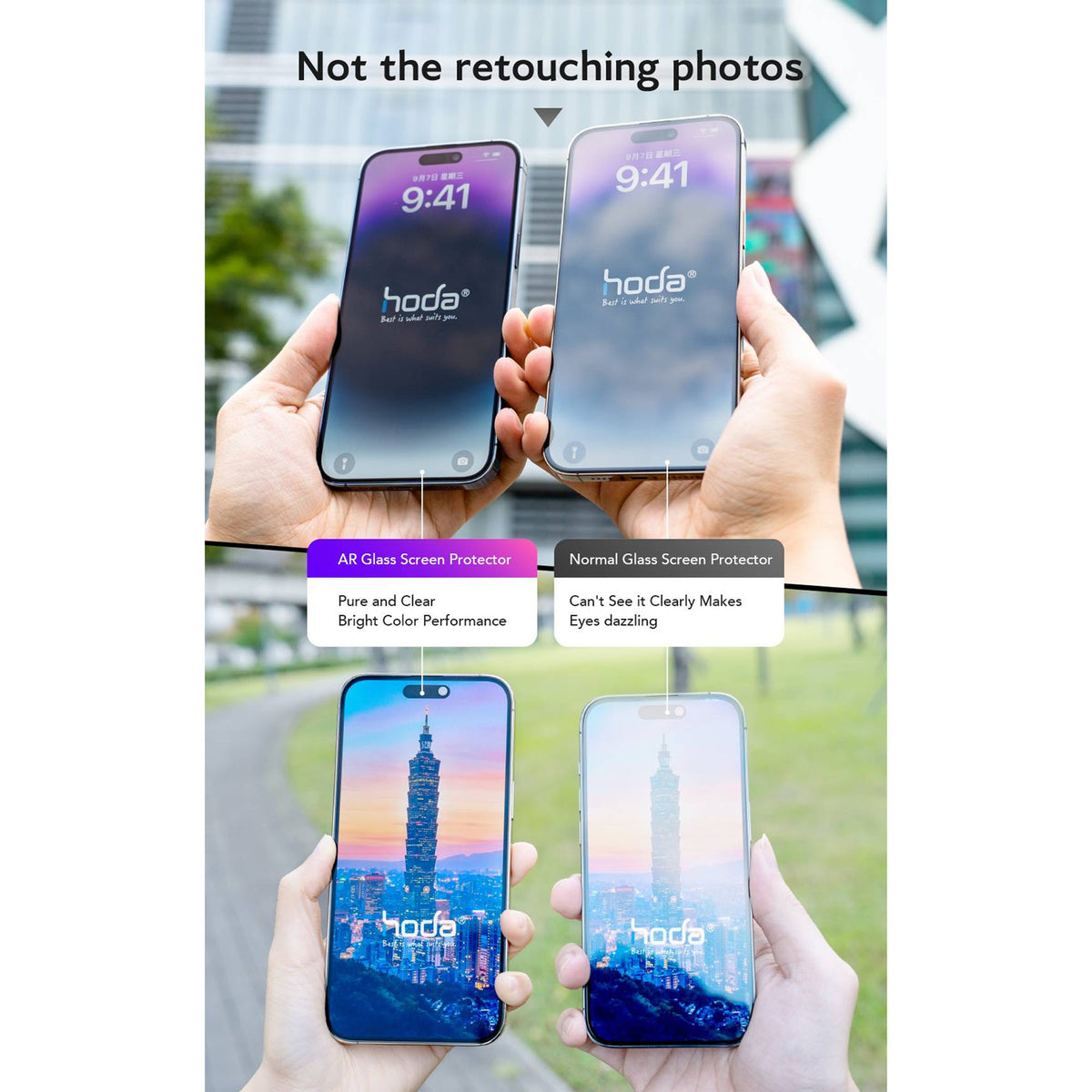 Hoda Anti-Reflection Full Coverage Tempered Glass Screen Protector for iPhone 18 Pro Max / 18 Pro with Dust-Free Helper