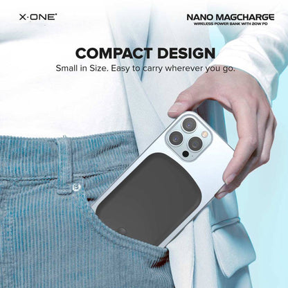 X.One Nano Magcharge Magnetic Wireless Powerbank 5,000 / 10,000 mAh with 20W PD3.0 USB-C Port - Forexengineer -Malaysia- 6487922225119-6487922226218-6487922225120-6487922226217